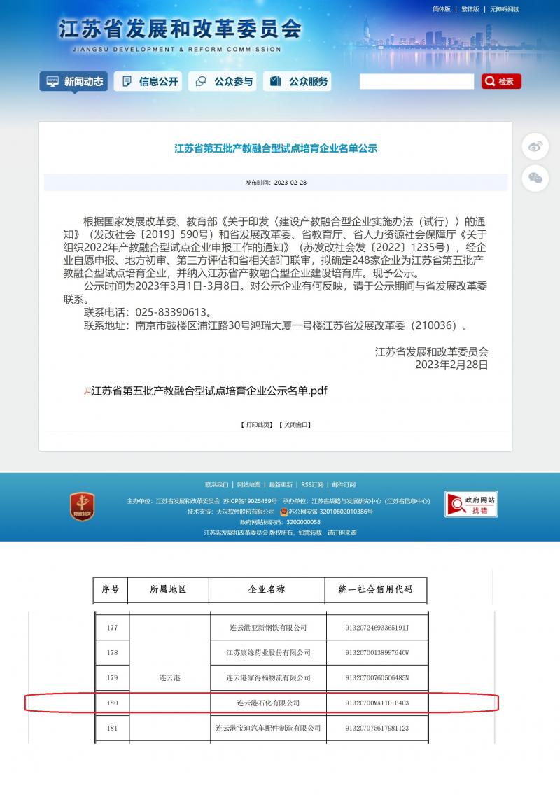 2023.02江蘇省發(fā)展和改革委員會(huì)省第五批產(chǎn)教融合型試點(diǎn)培育企業(yè)名單公示（連云港職技院-連云港中專(zhuān)-連云港石化）1.jpg